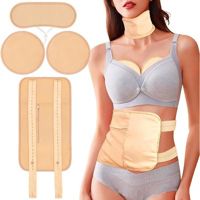 4 Pcs Castor Oil Pack Wrap Organic Cotton for Liver Detox, Stomach, Belly, Neck, Breast & Entire Body
