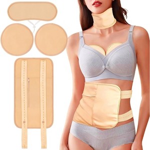4 Pcs Castor Oil Pack Wrap Organic Cotton for Liver Detox, Stomach, Belly, Neck, Breast & Entire Body - 1 of 4
