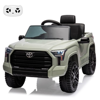 Ride on Car for Kids, Licensed Toyota Ride on Truck, Battery Powered Electric Car with Remote Control, MP3, LED Lights, for 3+, Green