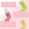 Kids Cotton Knee High Slouch Socks – 3 Pairs, Ages 3-15 | Soft, Breathable & Elastic - 2 of 4