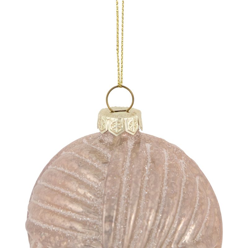 Northlight 3" Pink Woven Mercury Glass Ball Christmas Ornament, 2 of 3