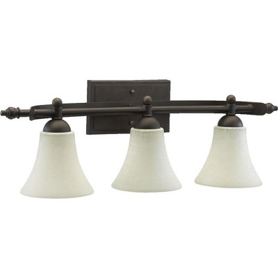Quorum Lighting Aspen 3-Light Oiled Bronze Fan with Shade