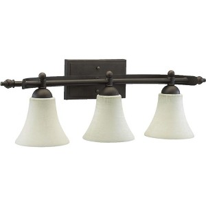 Quorum Lighting Aspen 3-Light Oiled Bronze Fan with Shade - 1 of 1