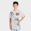 Boys' Marvel Front and Back Graphic Short Sleeve T-Shirt - Light Silver - 2 of 4
