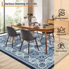 Modern Geometric Trellis Washable Area Rug - Non-Slip Low-Pile Indoor Carpet for Living Room, Bedroom, Dining Room & Office - 2 of 4