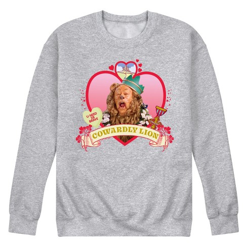 Men's - Wizard of Oz - Heart Cowardly Lion Graphic Fleece Sweatshirt - image 1 of 4