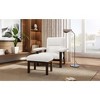 APRILSOUL Modern Accent Chair with Ottoman:,Mid-Century lounge set, comfy fabric upholstery, solid wood frame,For living room - 2 of 4