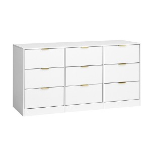 TiramisuBest Black 9-Drawer Dresser,63'' Large Deep Chest of Drawers for Bedroom, Living Room & Hallway Storage - 1 of 4