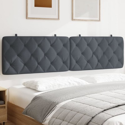 vidaXL Headboard Cushion Dark Gray 76" Velvet