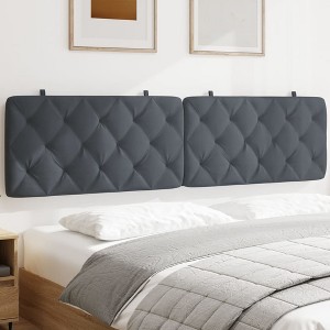 vidaXL Headboard Cushion Dark Gray 76" Velvet - 1 of 4