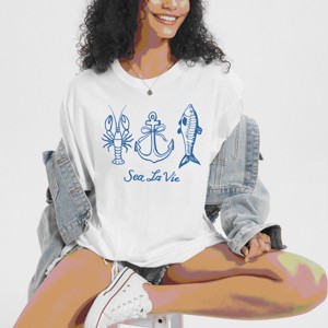 Simply Sage Market Sea La Vie 3 Across Garment Dyed Tee - 1 of 4