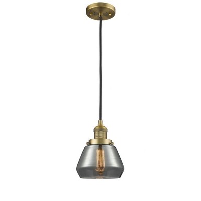 Fulton - 1 Light Cord Hung Mini Pendant In Industrial Style-10 Inches Tall and 7 Inches Wide