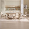 NicBex French Country Dining Chairs Set of 2 with Upholstered/Nature Rattan Backrest,Rustic Weathered Kitchen Chairs,Living Room Chairs - 4 of 4