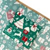 Wrapables Large & Small Foldable Nylon Reusable Shopping Bags (Set of 2), Festive Holiday - 4 of 4