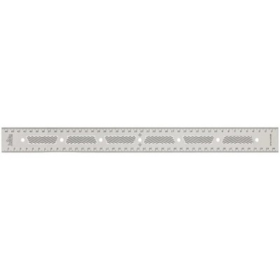 JessEm 07416 Stainless Steel 450mm Precision Ruler with Patented Flex Grip and Fade-Resistant Markings