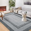coucheta 3x5 Area Rug, Washable Braided Rug for Living Room, Vintage Print Carpet, Low Pile Non-Shedding Kitchen Rugs with Non Slip,Gray - 4 of 4