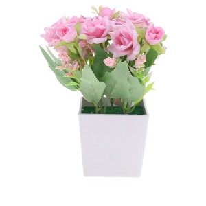 Unique Bargains Artificial Plants Spring Flower Plastic 2.95"x2.95"x7.87" 1 Pc - 1 of 4