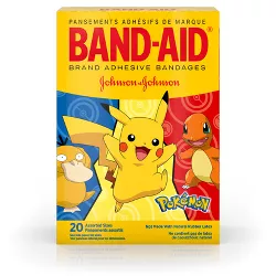 Pokemon Band-Aid Brand Adhesive Bandages Pokémon - Assorted Sizes - 20ct