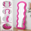Lomsoe Flannel Full Length Wave rose Floor Mirror for Bedroom living room Hanging or Against The Wall - 3 of 4