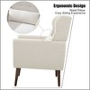 37.6' Tall Modern Accent Chair, Upholstered Foam Filled Reading Chairs With Cushion And High Backrest, Chenille Fabric Lounge Tufted Armchair - 2 of 4