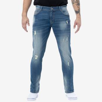 RAW X Men's Contrast Neon Stitch Flex Jeans(Big and Tall)