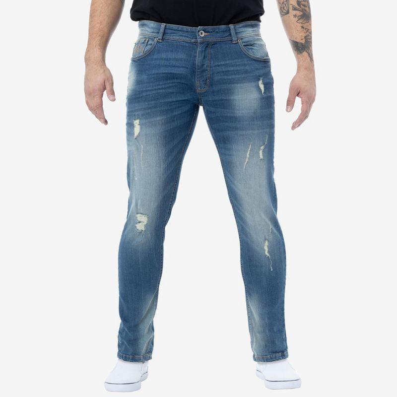 RAW X Men's Contrast Neon Stitch Flex Jeans(Big and Tall), 1 of 7