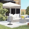 Outsunny 22" 42 lbs Round Resin Umbrella Base Stand Market Parasol Holder with Beautiful Decorative Pattern & Easy Setup, Bronze - 3 of 4