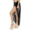 LA LEELA Women's Summer Bikini Wraps Beach Wrap Swimwear Sarong Cover up Skirt Bathing suit Swimsuit Pareo for Women One Size Black, Floral - 2 of 4
