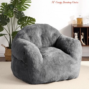 Bean Bag Chair, 51" Comfy Beanbag Chairs for Adults & Kids w/ High-Density Foam Filler, Sofa Chair w/ Armrests, Soft Plush Lounge Floor Chair - 1 of 4
