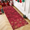 Christmas Decorations Area Rug Winter Snowflakes Floor Mat Non Slip Low Pile Home Decor Rug for Living Room Bedroom - 2 of 4