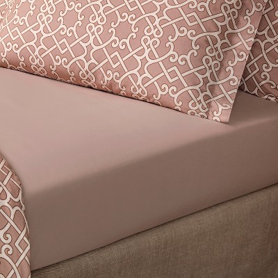 Togas Monogram Light Brown Flat Sheet Queen