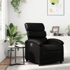 vidaXL Black Faux Leather Recliner Chair-Adjustable Manual Reclining Armchair for Living Room, Office, Lounge with Side Pocket - 2 of 4