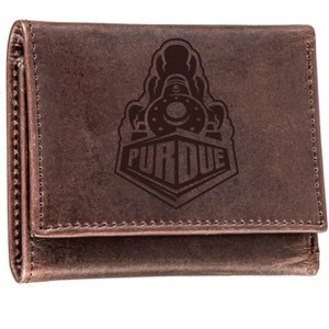 Evergreen NCAA Purdue Boilermakers Brown Leather Trifold Wallet Officially Licensed with Gift Box - 1 of 1