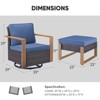 Buenhomino 4 Pieces Patio Furniture Sets, Wicker Patio Swivel Glider Chairs Set with 2 Ottoman, Outdoor Furniture Set for Outside Porch and Backyard - 3 of 4
