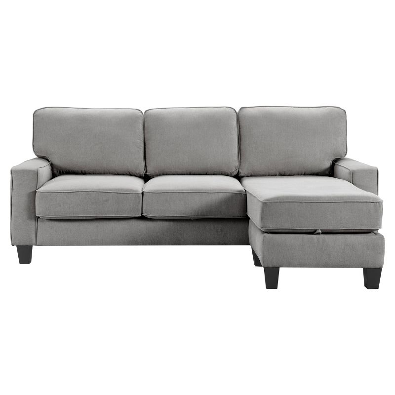86&#34; Palisades Reversible Small Space Sectional with Storage Soft Gray - Serta, 1 of 14