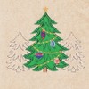 Linum Home Textiles Christmas Three Trees - Embroidered Luxury 100% Turkish Cotton Hand Towels (Set of 2) - 3 of 3