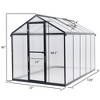 Aoodor Walk-In Greenhouse Polycarbonate Panel Hobby Greenhouses With Aluminum Frame Heavy Duty - 3 of 4