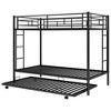 Whisen Metal Twin over Twin Bunk Bed with Trundle and 2 ladders - 4 of 4