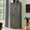 SinCiDo Fluted Kitchen Pantry with Doors and Adjustable Shelves, Modern Pantry Cabinet with Drawer, Wood Cupboard for Kitchen - 4 of 4