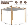 Outdoor Pergola Metal Gazebo with Retractable Canopy - 2 of 4