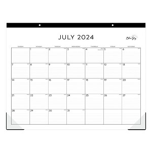 Blue Sky 2024-25 Monthly Desk Pad 17"x22" White with Trim Tape Perforation: Large Desk Calendar July-June for Adults - 1 of 3