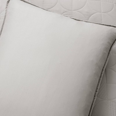 Gray King Cotton Reversible Quilt Set with Shams