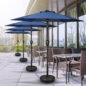 Sevobal Patio Umbrellas Outdoor Patio Market Umbrella with Crank and Tilt, Large Garden Poolside Beach Sunshade Umbrellas, Blue, 63.6"*63.6"*96.46" - 1 of 4