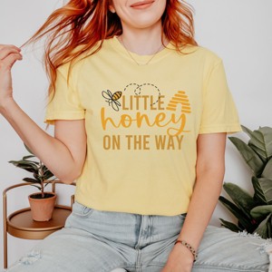 Simply Sage Market Little Honey On The Way Garment Dyed Tee - 1 of 4