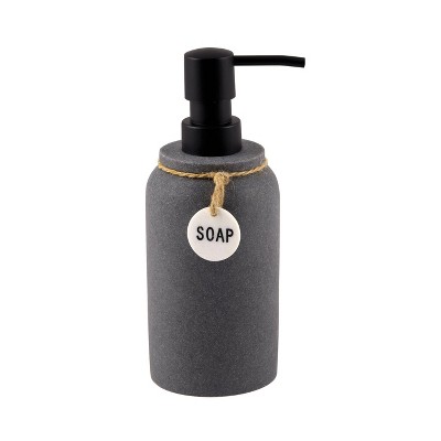 Eton Dark Gray Resin and Plastic Lotion Pump Set