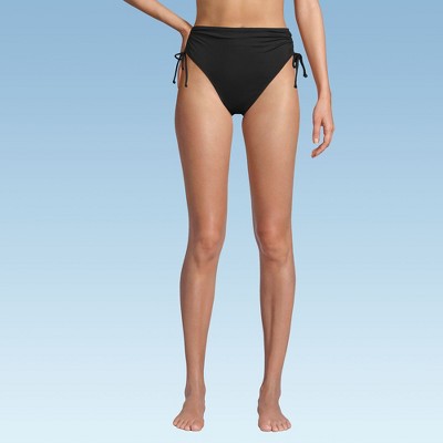 Lands' End Women's Chlorine Resistant Adjustable High Waisted Bikini Swim Bottoms