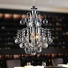 Warehouse Of Tiffany 7" x 13" x 13" Cyan 3-Light Crystal Chandelier Silver: ETL Listed, Adjustable Height - 3 of 3