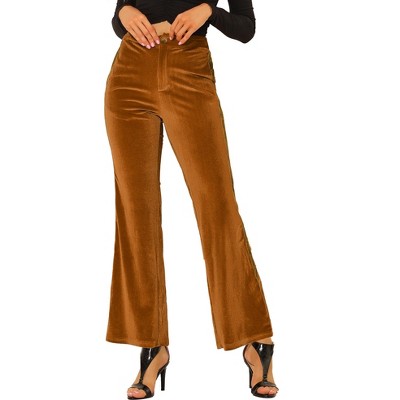 Allegra K Women's Vintage High Waist Long Bell Bottom Corduroy Pants :  Target