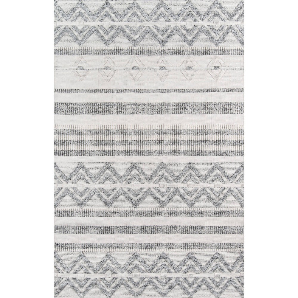 Photos - Area Rug Momeni 5'x8' Hermosa Tova Handwoven  Ivory: Geometric Rectangle, Medium Pile, Recycled PET, Indoor Use 