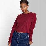 Women's Long Sleeve Boxy Cropped T-Shirt - Wild Fable™